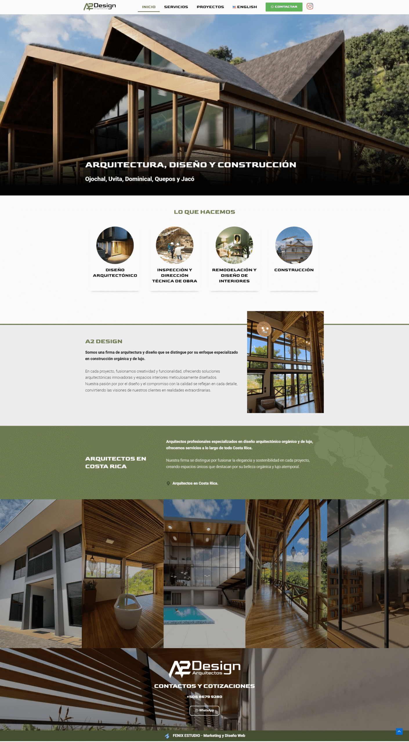 Diseño de sitio web para el estudio de arquitectura A2-Design