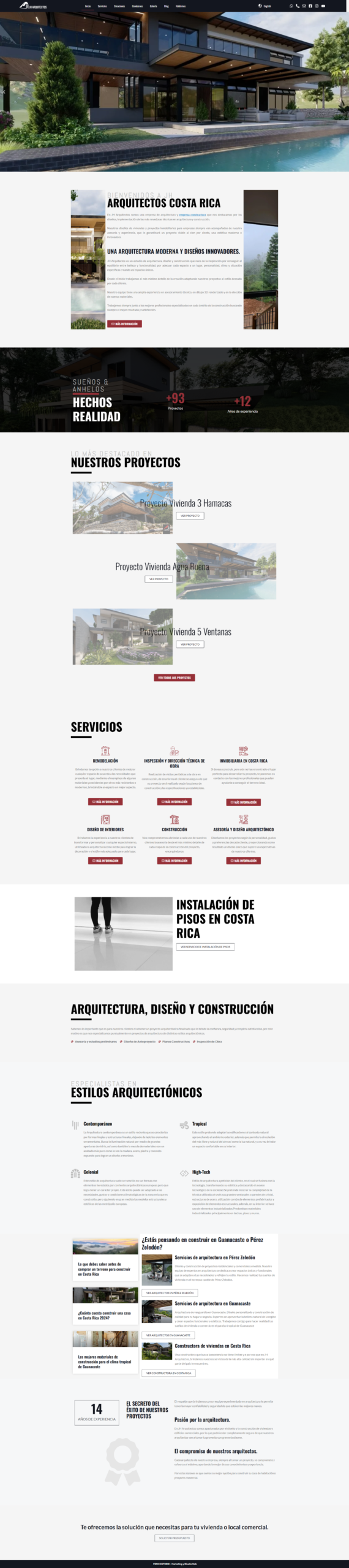 Diseño web para Arquitectos JH