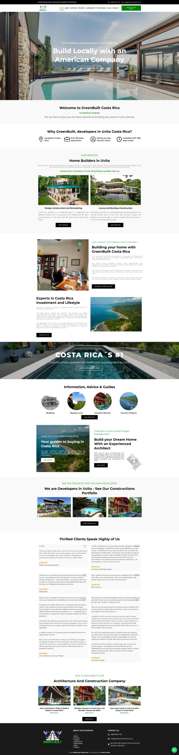 Diseño web para GreenBuilt Costa Rica